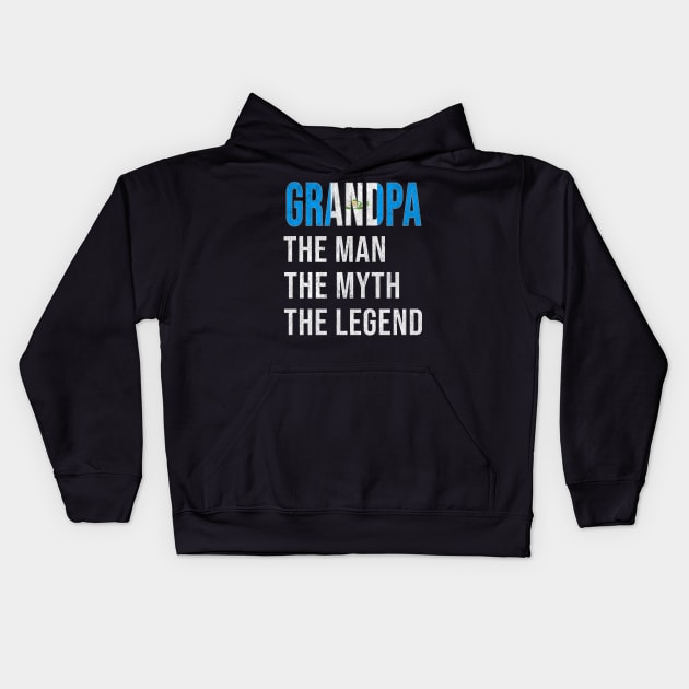 Grand Father Guatemalan Grandpa The Man The Myth The Legend - Gift for Guatemalan Dad With Roots From  Guatemala Kids Hoodie by Country Flags